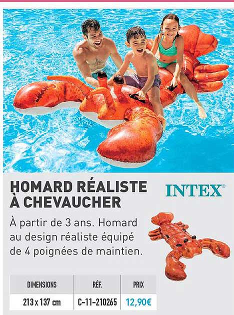 Homard Réaliste à Chevaucher Intex