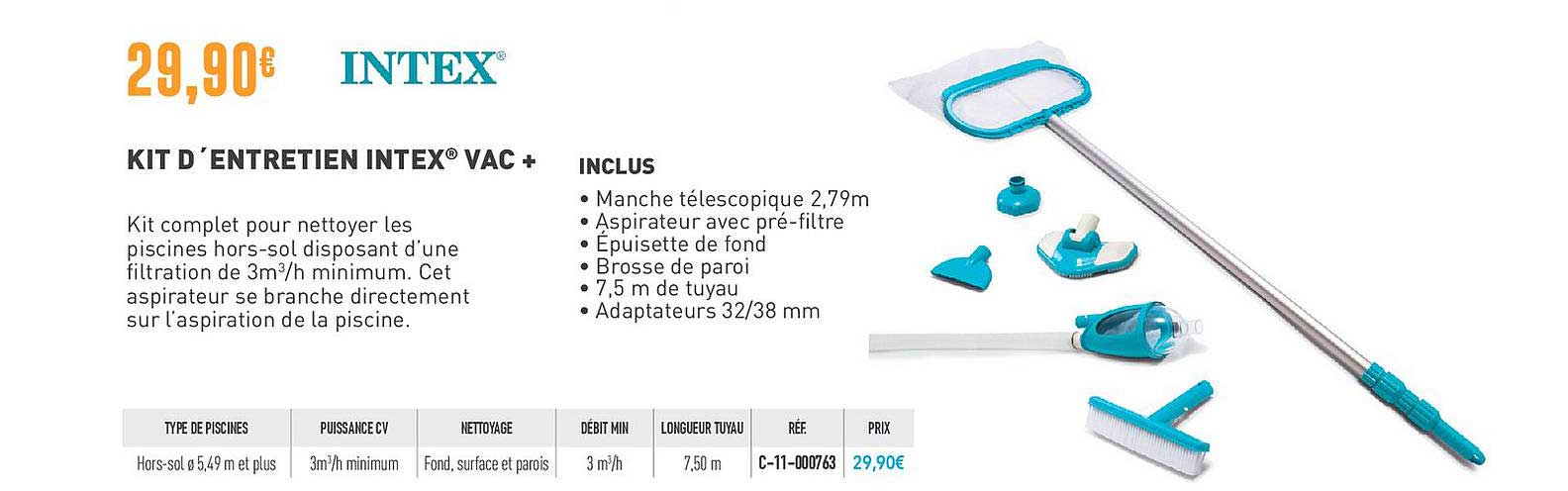 kit d'entretien intex vac +