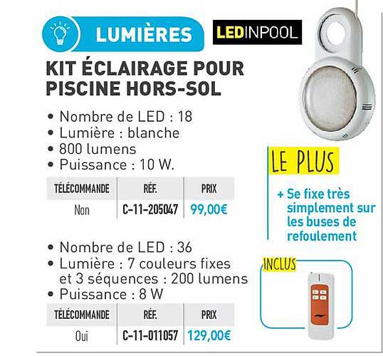 kit éclairage pour piscine hors sol ledinpool