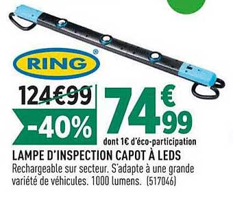lampe d'inspection capot à leds ring
