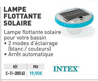 lampe flottante solaire intex