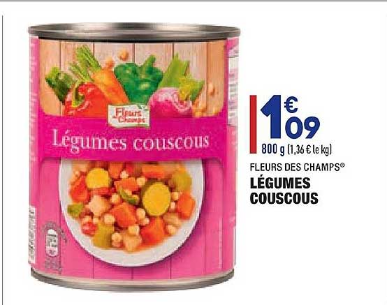 légumes couscous fleurs des champs