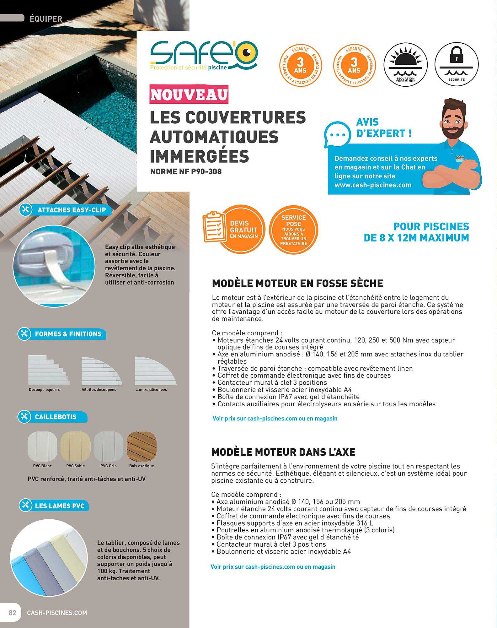 les couvertures automatiques immergés safeo