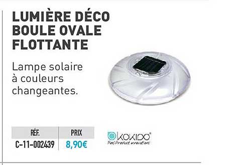 lumière déco boule ovale flottante kokido