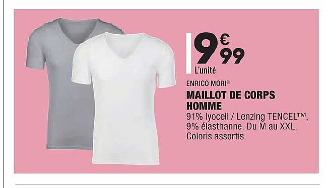 maillot de corps homme enrico mori