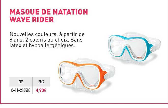 masque de natation wave rider