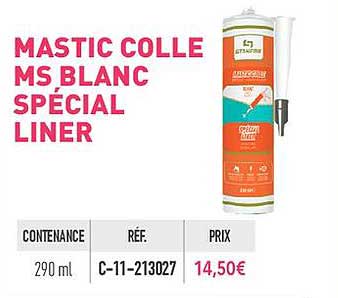 Mastic Colle Mas Blanc Spécial Liner