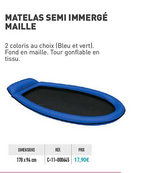 matelas semi immergé maille