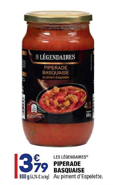 piperade basquaise les légendaires
