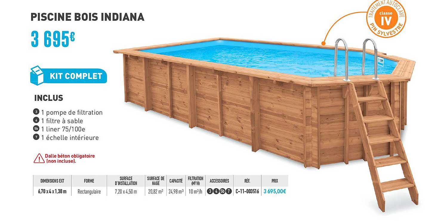 piscine bois indiana