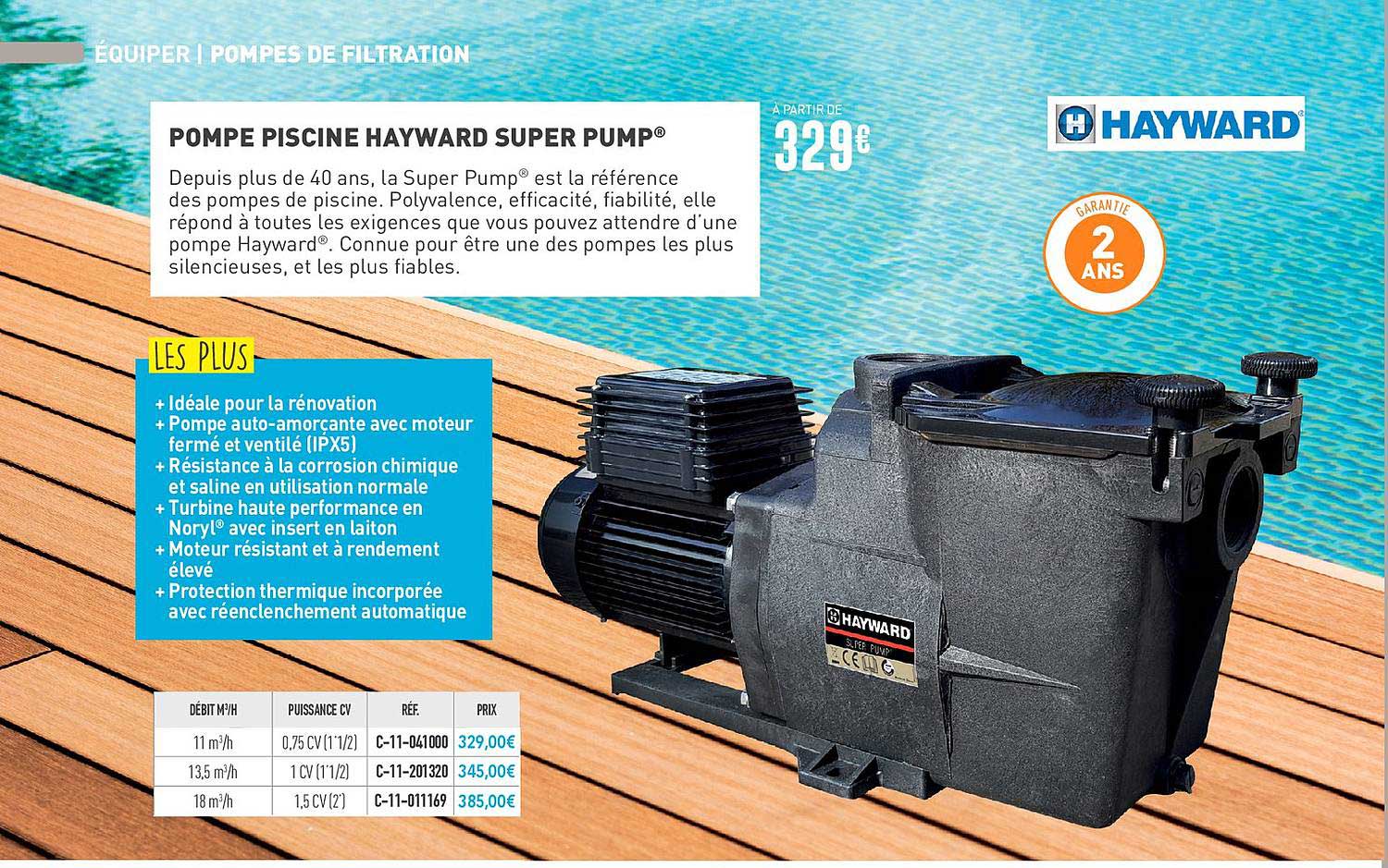 pompe piscine hayward super pump