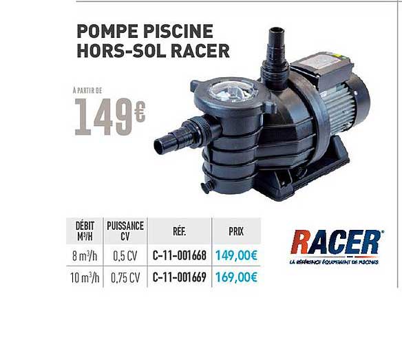 pompe piscine hors sol racer