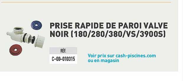 prise rapide de paroi valve noir (180 280 380 vs 360 3900s)