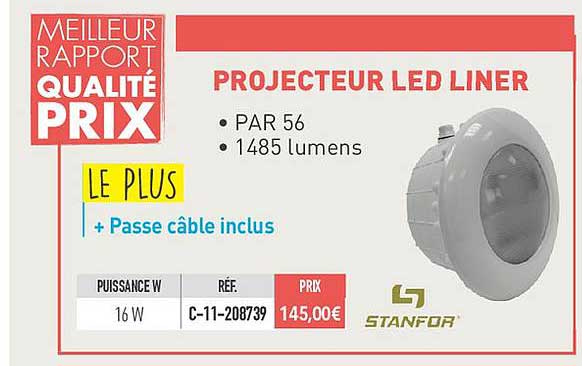 projecteur led liner stanfor