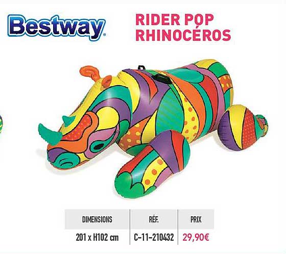 rider pop rhinocéros bestway