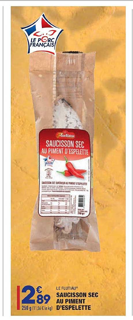 Saucisson Sec Au Piment D'espelette Le Flutiau