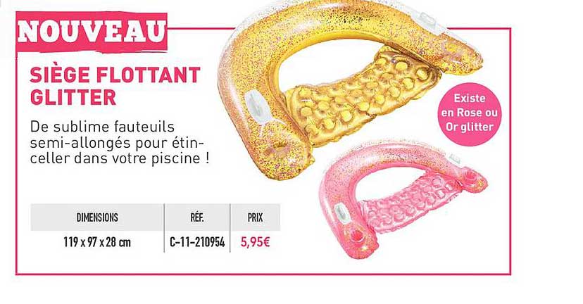 siège flottant glitter