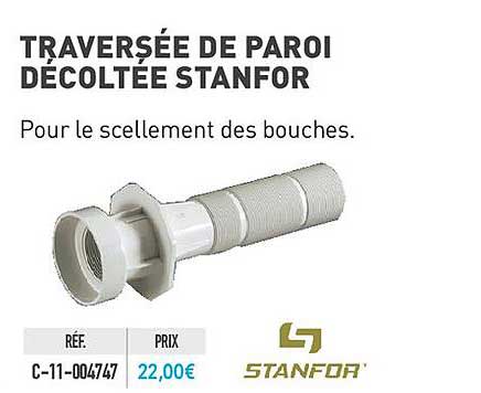 traversée de paroi décoltée stanfor