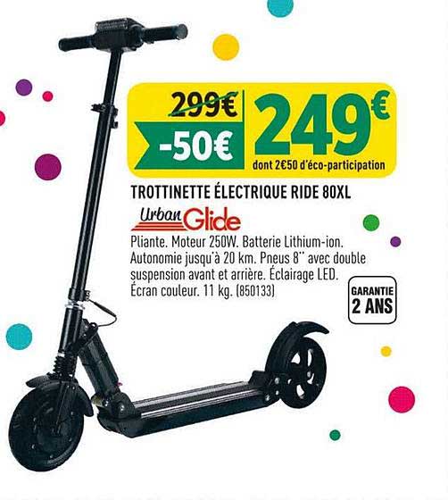 Trottinette électrique Ride 80xl Urbanglide