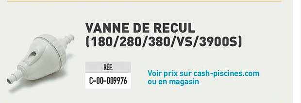 vanne de recul (180 280 380 vs 3900s)