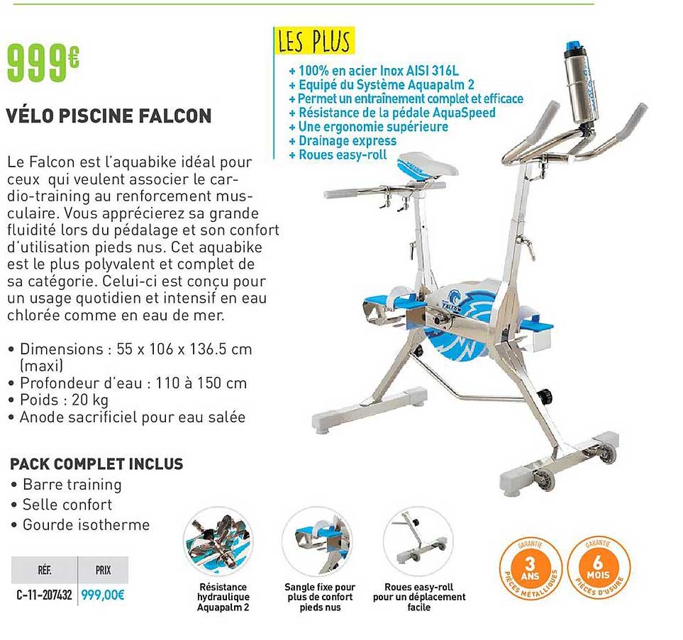 vélo piscines falcon