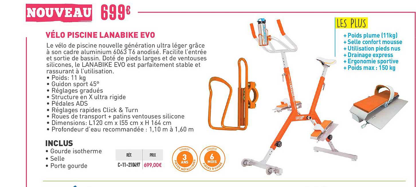 vélo piscines lanabike evo