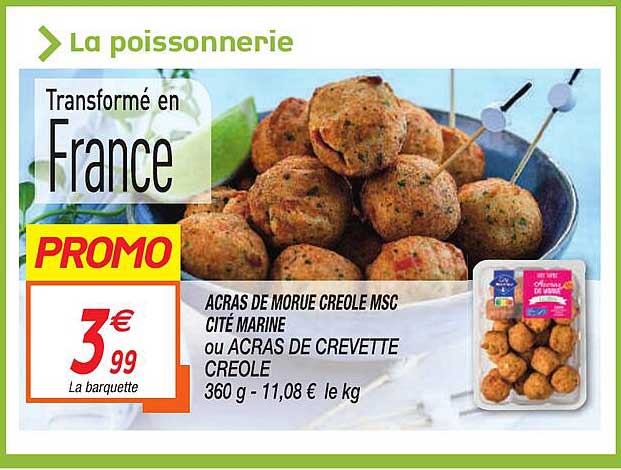 acras de morue créole msc cité marine ou acras de crevette créole