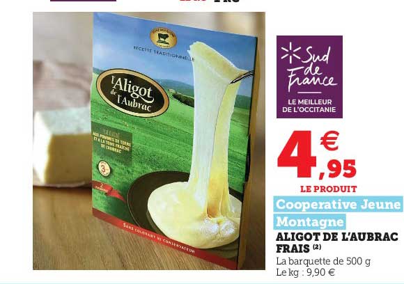 aligot de l'aubrac frais cooperative jeune montagne