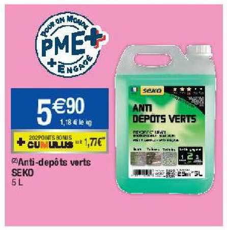anti-depôts verts seko
