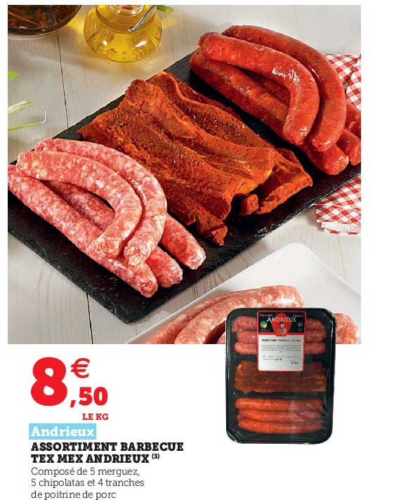assortiment barbecue tex mex andrieux