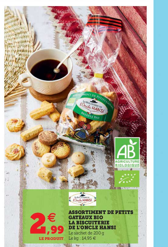 assortiment de petits gateaux bio la biscuiterie de l'oncle hansi