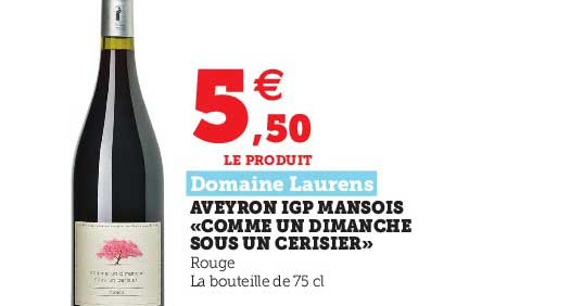aveyron igp mansois «comme un dimanche sous un cerisier» domaine laurens
