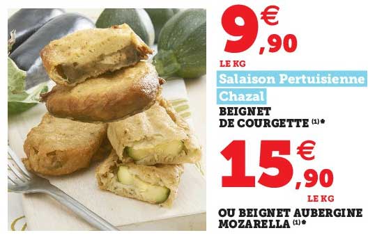 beignet de courgette ou beignet aubergine mozzarella salaison pertuisienne chazal