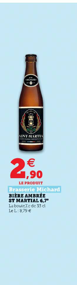 Bière Ambrée St Martial Brasserie Michard
