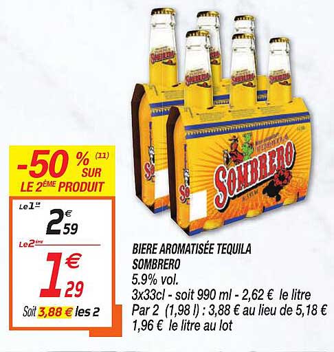 Bière Aromatisée Tequila Sombrero