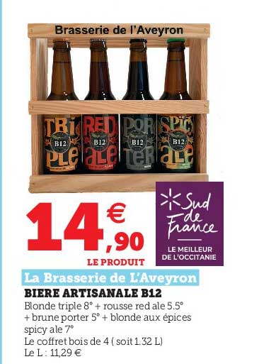 Bière Artisanale B12 La Brasserie De L'aveyron