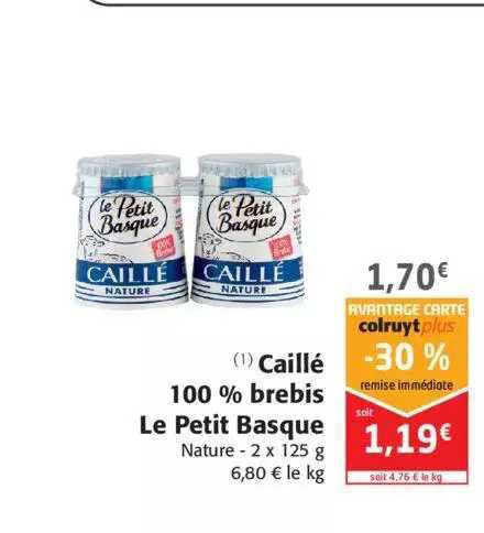 caillé 100% brebis le petit basque