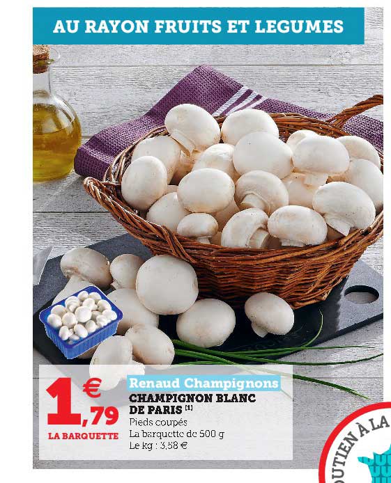 champignon blanc de paris renaud champignons