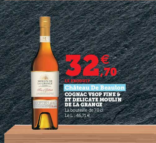 cognac vsop fine et délicate moulin de la grange château de beaulon