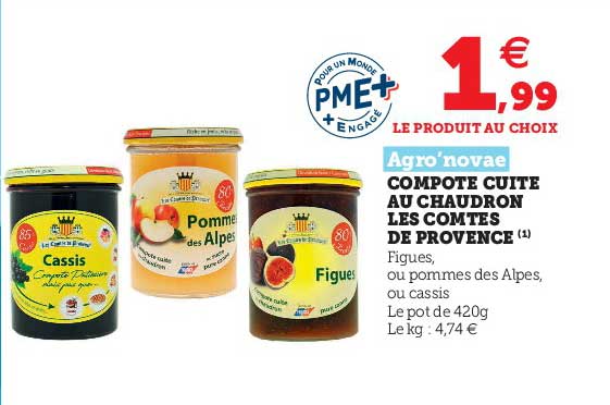 compote cuite au chaudron les comtes de provence agro'novae