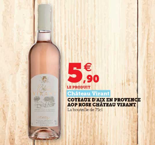 coteaux d'aix en provence aop rose château virant