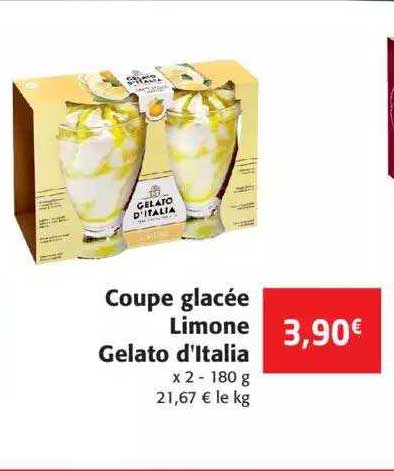 coupe glacée limone gelato d'italia