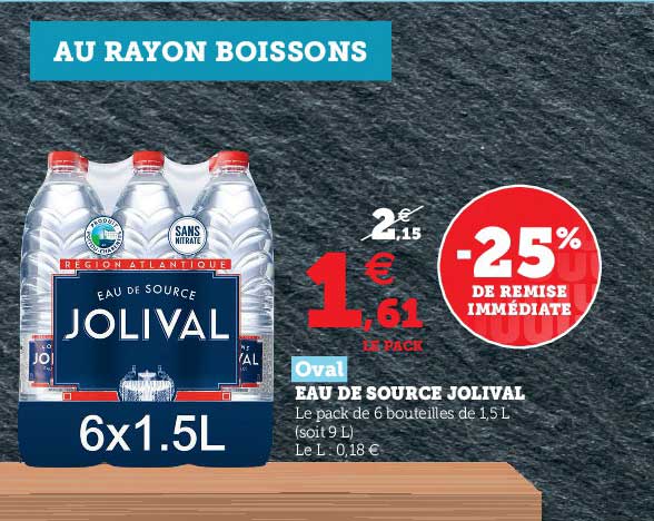 eau de source jolival oval