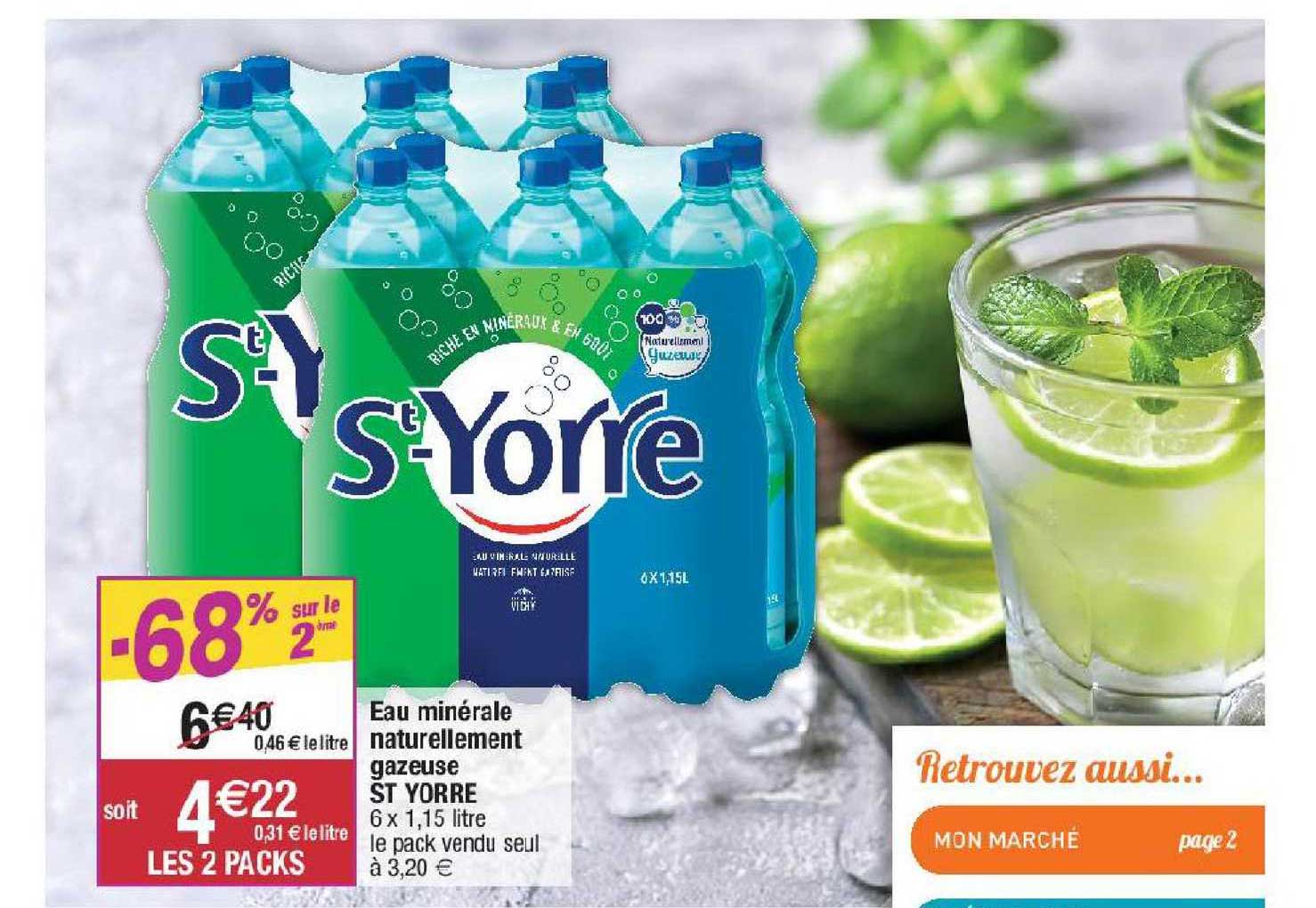 eau minérale naturellement gazeuse st yorre -68% sur le 2ème