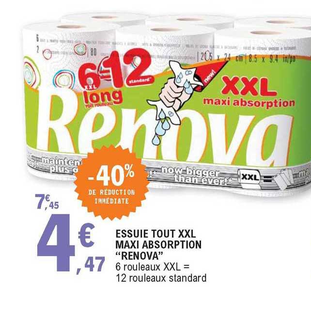 essuie tout xxl maxi absorption "renova"