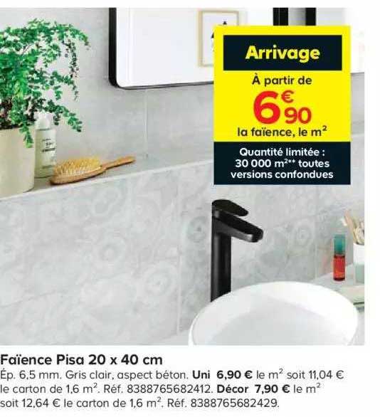 faïence pisa 20 x 40 cm