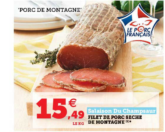 filet de porc séché de montagne salaison du champsaur