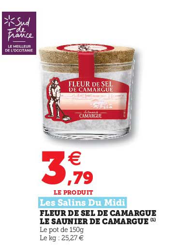 fleur de sel de camargue le saunier de camargue les salins du midi