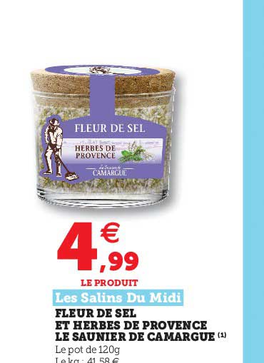 fleur de sel et herbes de provence le saunier de camargue les salins du midi