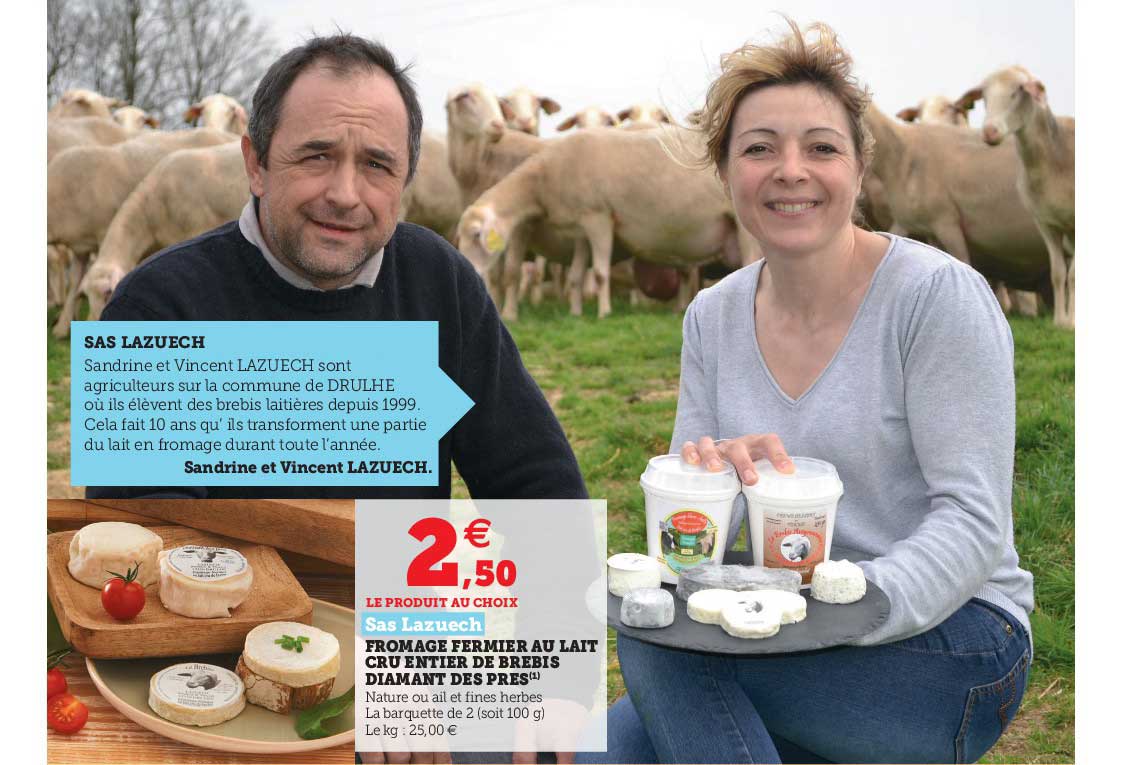 fromage fermier au lait cru entier de brebis diamant des près sas lazuech